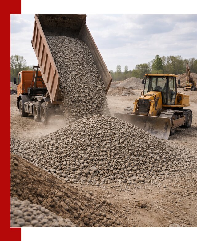 Доставка гравийного щебня фракции 40-70 в Альметьевске