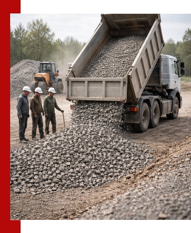Доставка гравийного щебня фракции 70-120 в Альметьевске