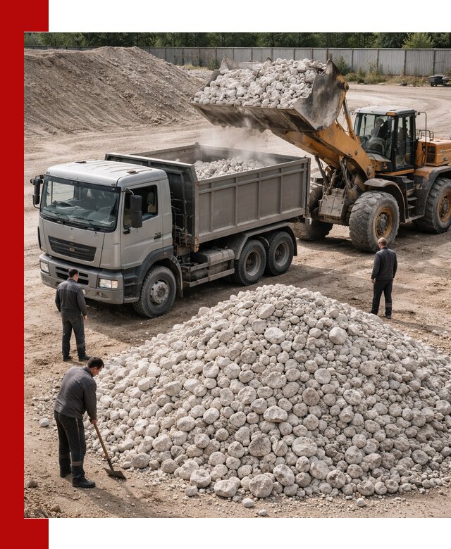 Известняковый щебень фракция 70–150 с доставкой в Альметьевске