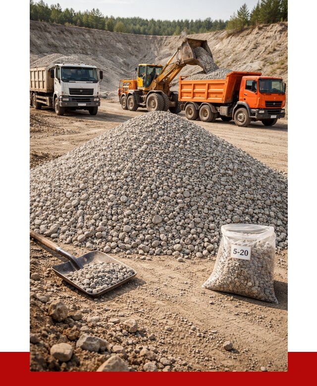 Доломитовый щебень фр. 5-20 в Альметьевске от 4360 р. | ПРОНЕРУДЛьм