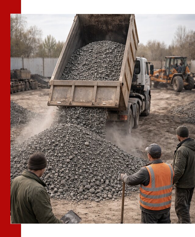 Доставка шлакового щебня в удобные сроки по выгодной цене в Альметьевске