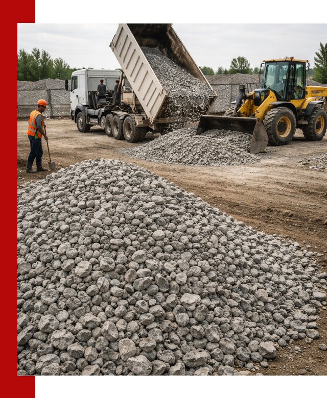 Доставка бетонного щебня фракции 40-70 в Альметьевске