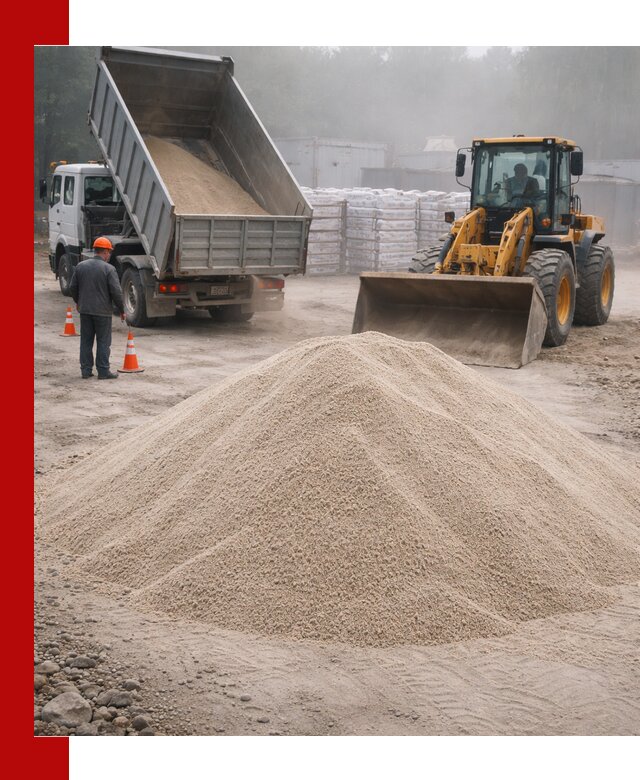 Кварцевый песок фракция 0–8 для стройработ в Альметьевске