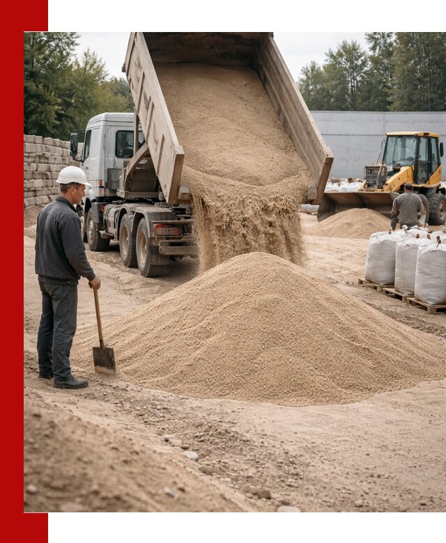 Кварцевый песок фракция 0–3 мм с доставкой в Альметьевске