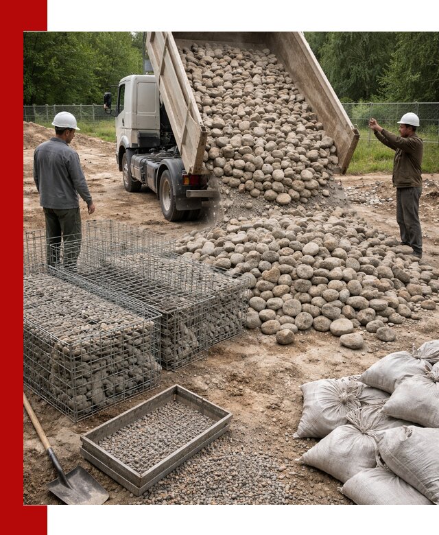 Камень для габионов фракция 70–151 в Альметьевске