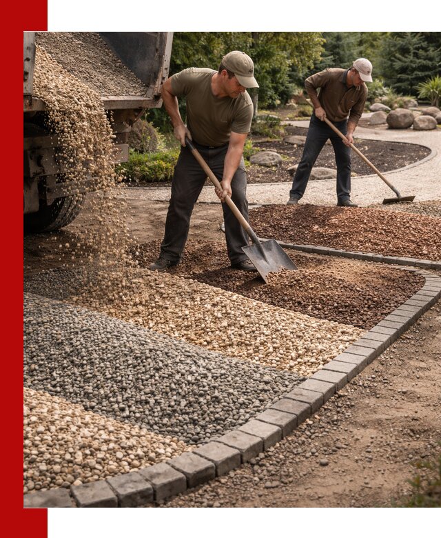 Декоративная крошка для ландшафта в Альметьевске — продажа и доставка