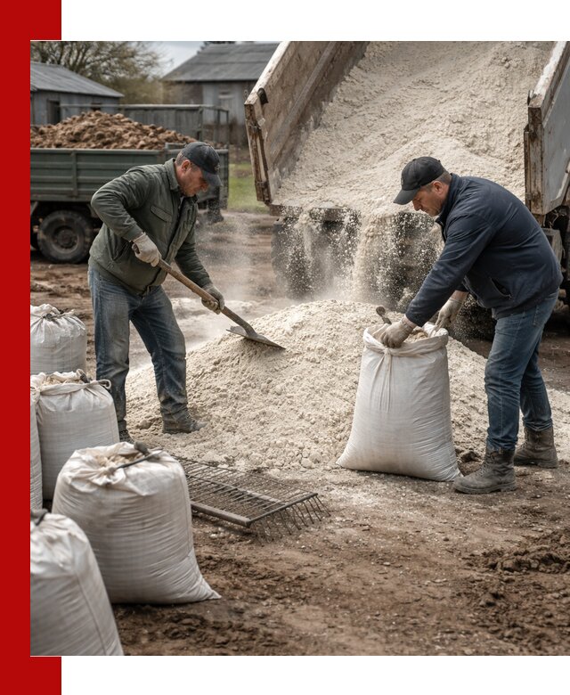 Доставка извести пушонки в Альметьевске оптом и мелким оптом