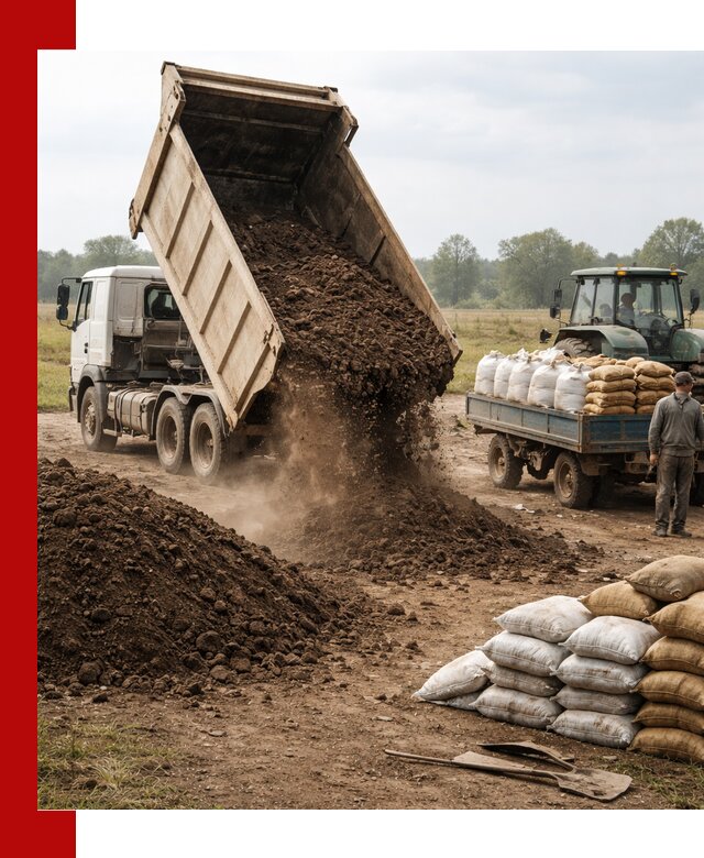 Доставка грунта и удобрений оптом в Альметьевске для сельхоз и строительства