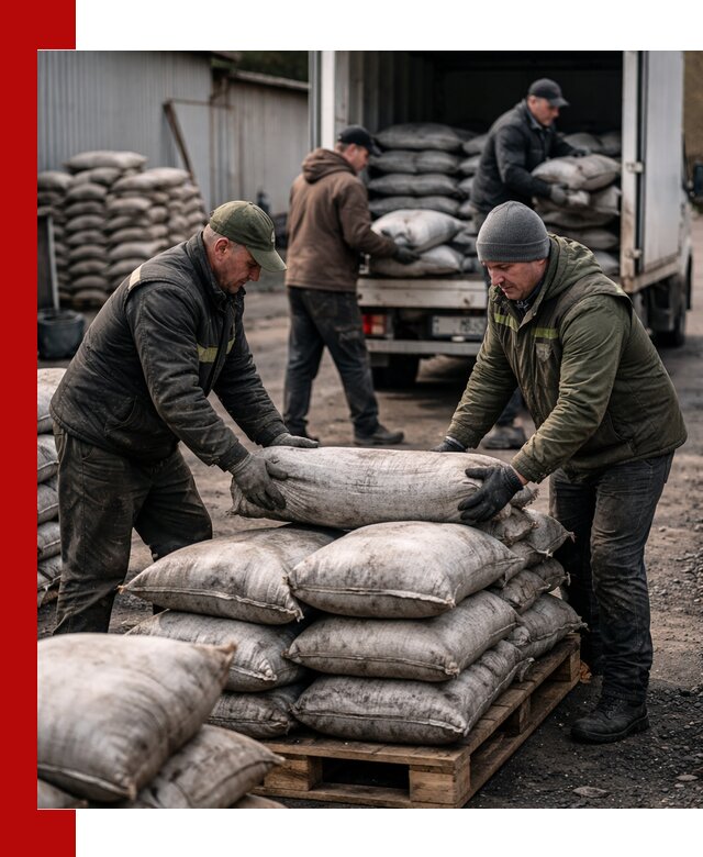 Доставка угля в мешках по выгодным ценам в Альметьевске