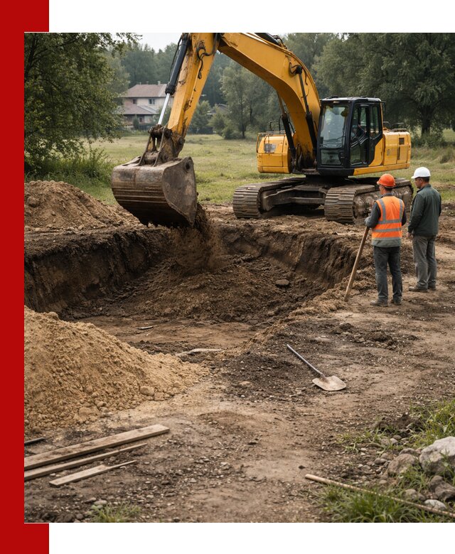 Рытье котлована под фундамент в Альметьевске (быстро и недорого)