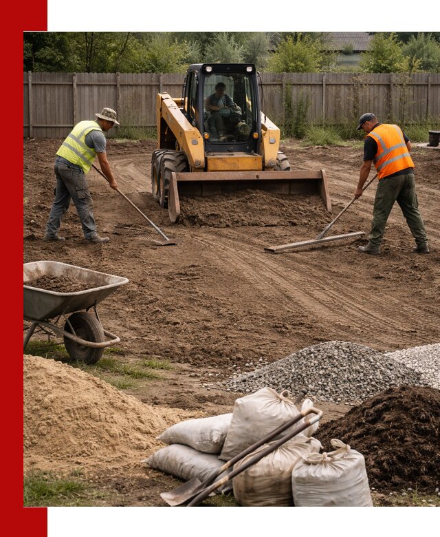 Выравнивание участка под строительство и благоустройство в Альметьевске